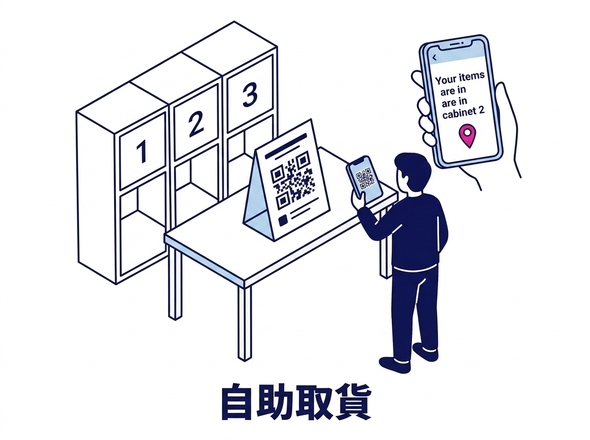 客人掃描取貨點 QR Code